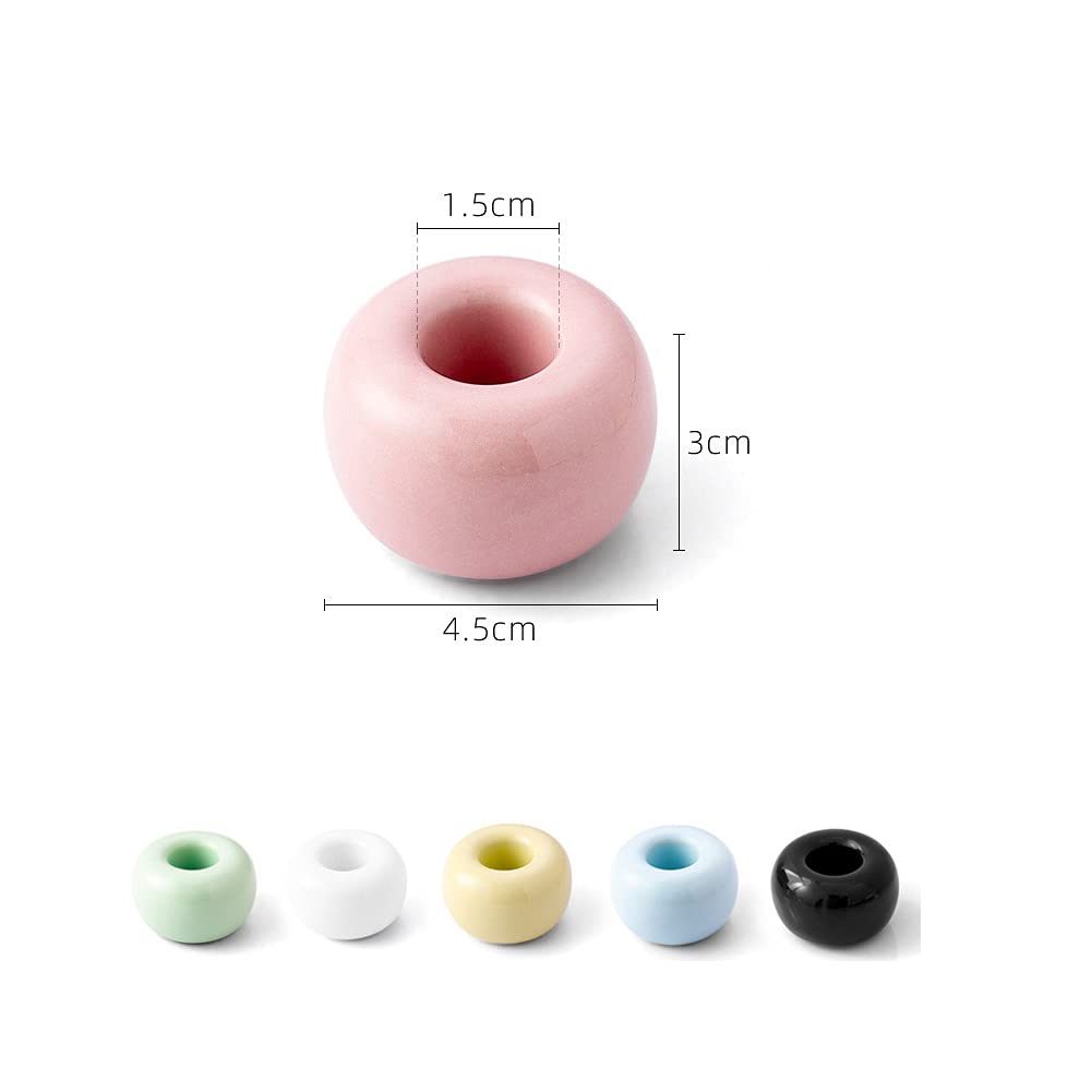 2 Pcs Mini Ceramics Toothbrush Holder,Individual Toothbrush Stand For Bathroom Vanity Countertops Dresser(White)